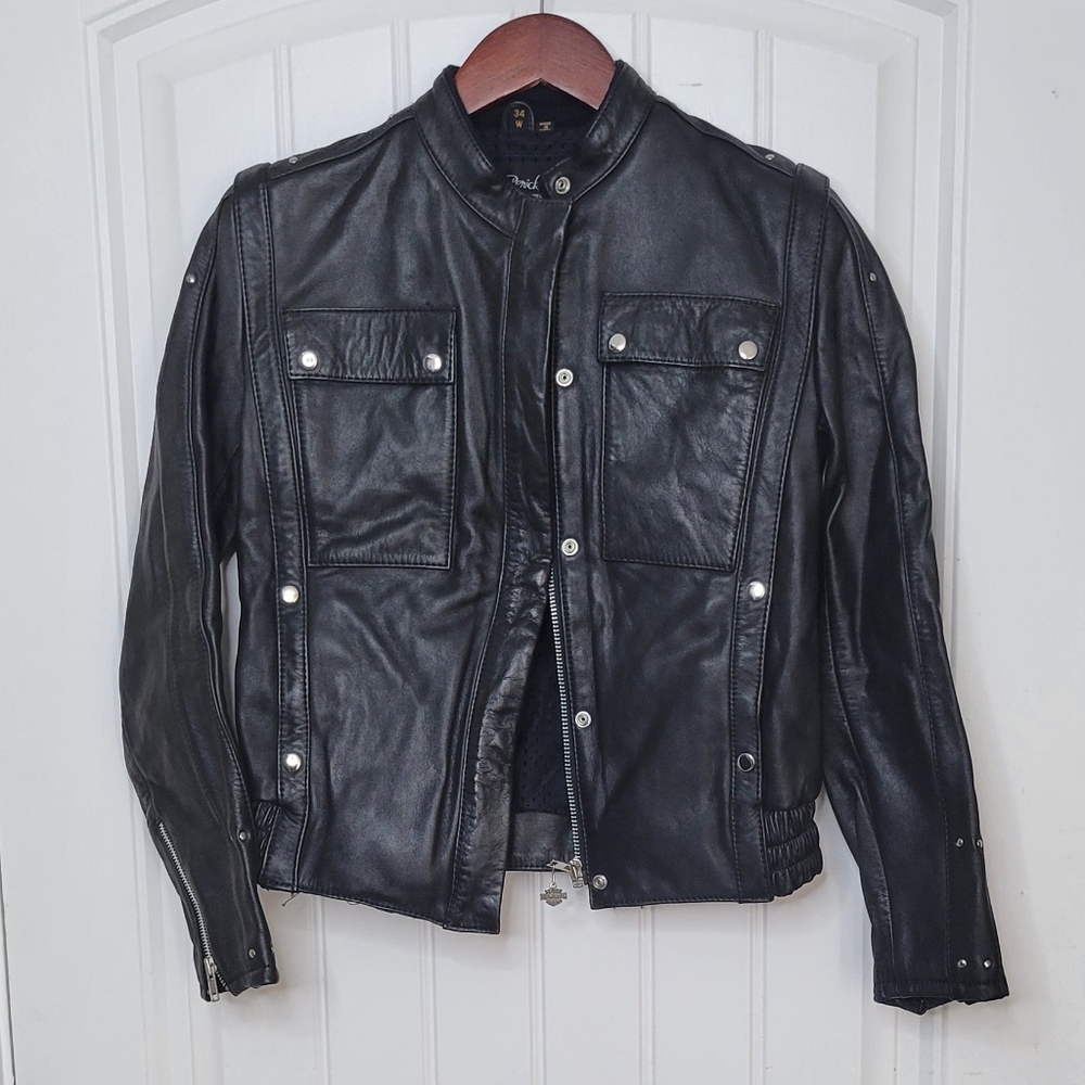 Hein Gericke For Harley Davidson Black Leather Jacket